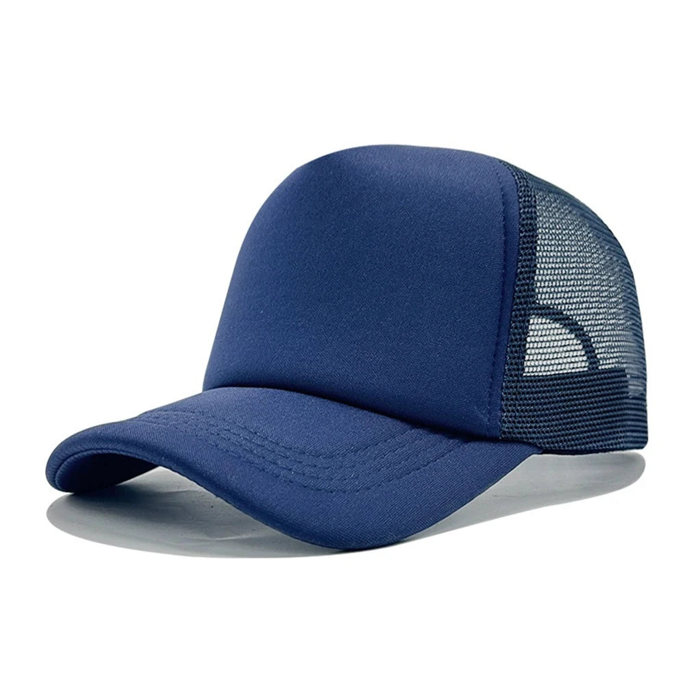 Unisex-Kappe, lässige, einfarbige Mesh-Baseballkappe, verstellbare Snapback-Kappen für Damen und Herren, Hip-Hop-Trucker-Kappe, Streetwear, Dad-Hat