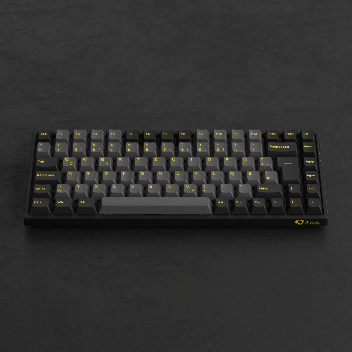 Akko 3084B Plus Black & Gold 75% ISO-DE Layout Mechanical Gaming Keyboard Hot-Swappable Multi-Modes 2.4GHz / USB Type-C / BT 5.0