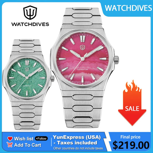 Watchdives WD0016 Super Black Men Watch Ultra Light-Absorbing Dial VH31/VH60 Sweep Second Quartz Movement Stainless Steel Watch