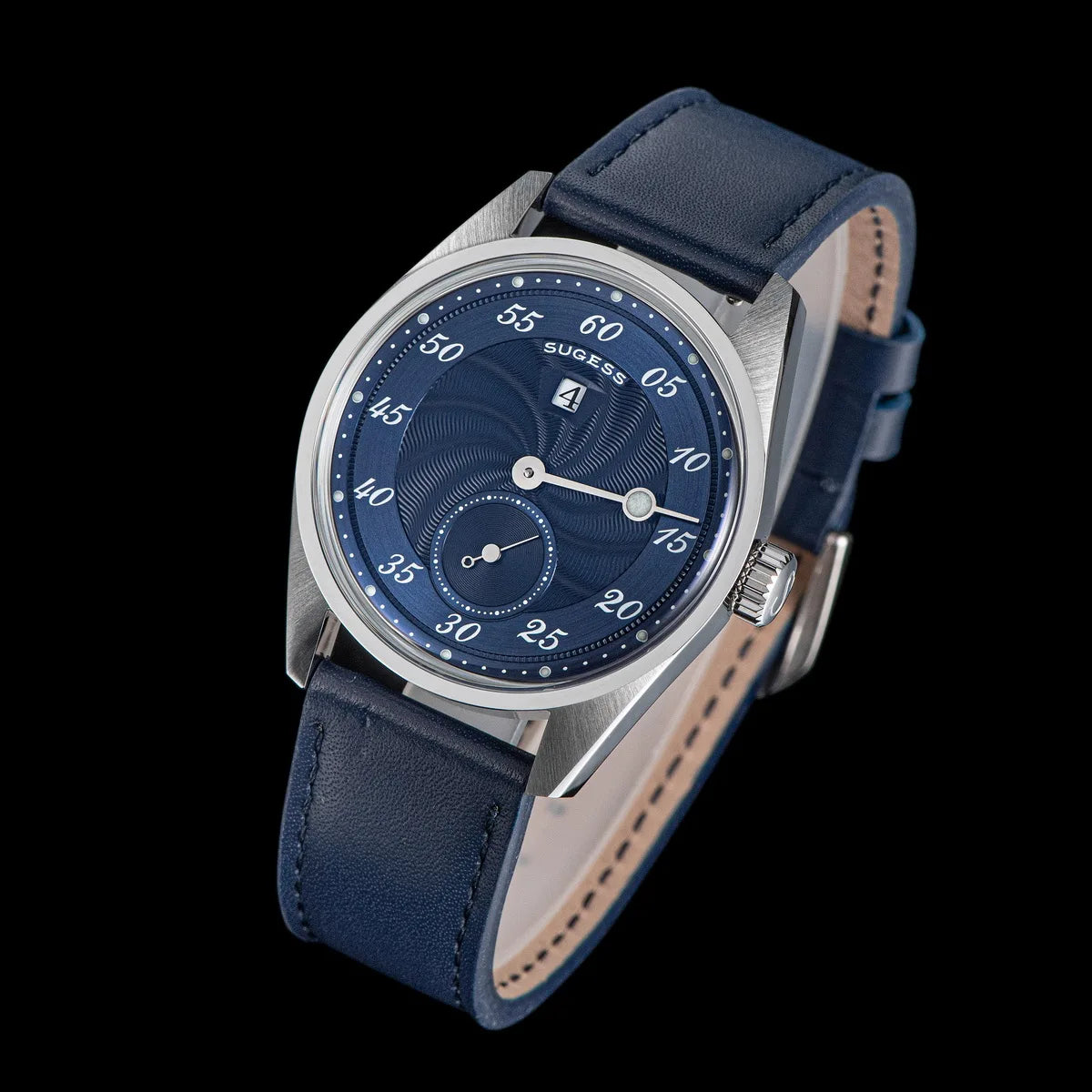 Sugess Mens Watch Automatic ST1721 Movement Aventurine Mechanical Wristwatches Hardlex Glass Fashion Simple Business Clock S451