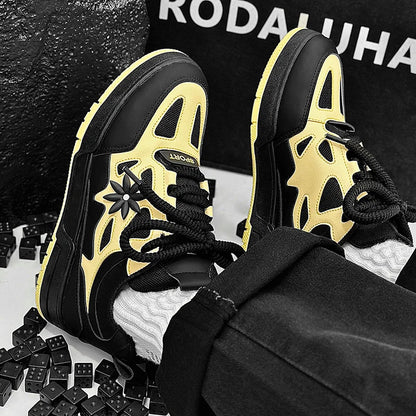 Modne męskie buty streetwear i skateboardowe, luksusowe sneakersy treningowe z oddychającej siateczki, casualowe tenisówki męskie