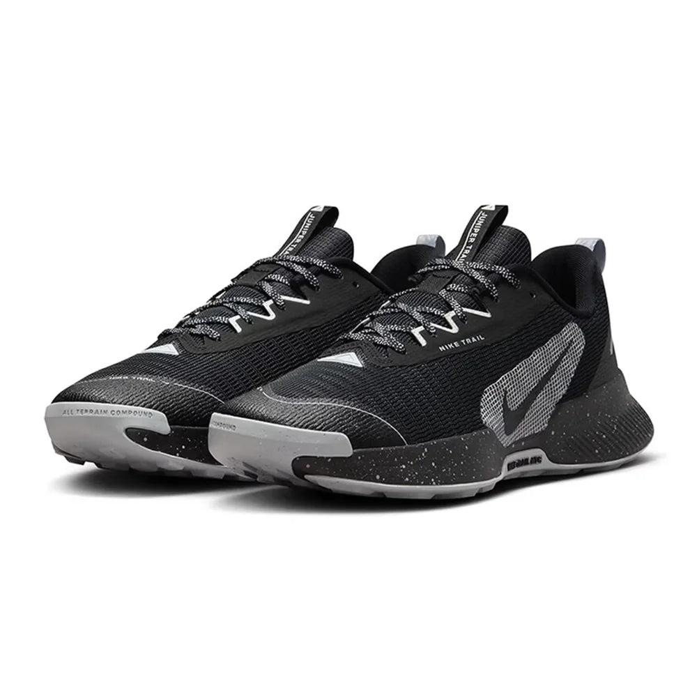 Nike Juniper Irail 3: comfortabele, duurzame en ondersteunende lage trailrunningschoenen voor heren in zwart en grijs FQ0904-001