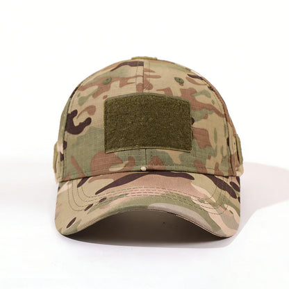 Casquette de baseball fonctionnelle de camouflage pour l'extérieur 1PC ! Tissu à séchage rapide + autocollant à personnaliser : un incontournable pour les adeptes de la mode tactique.