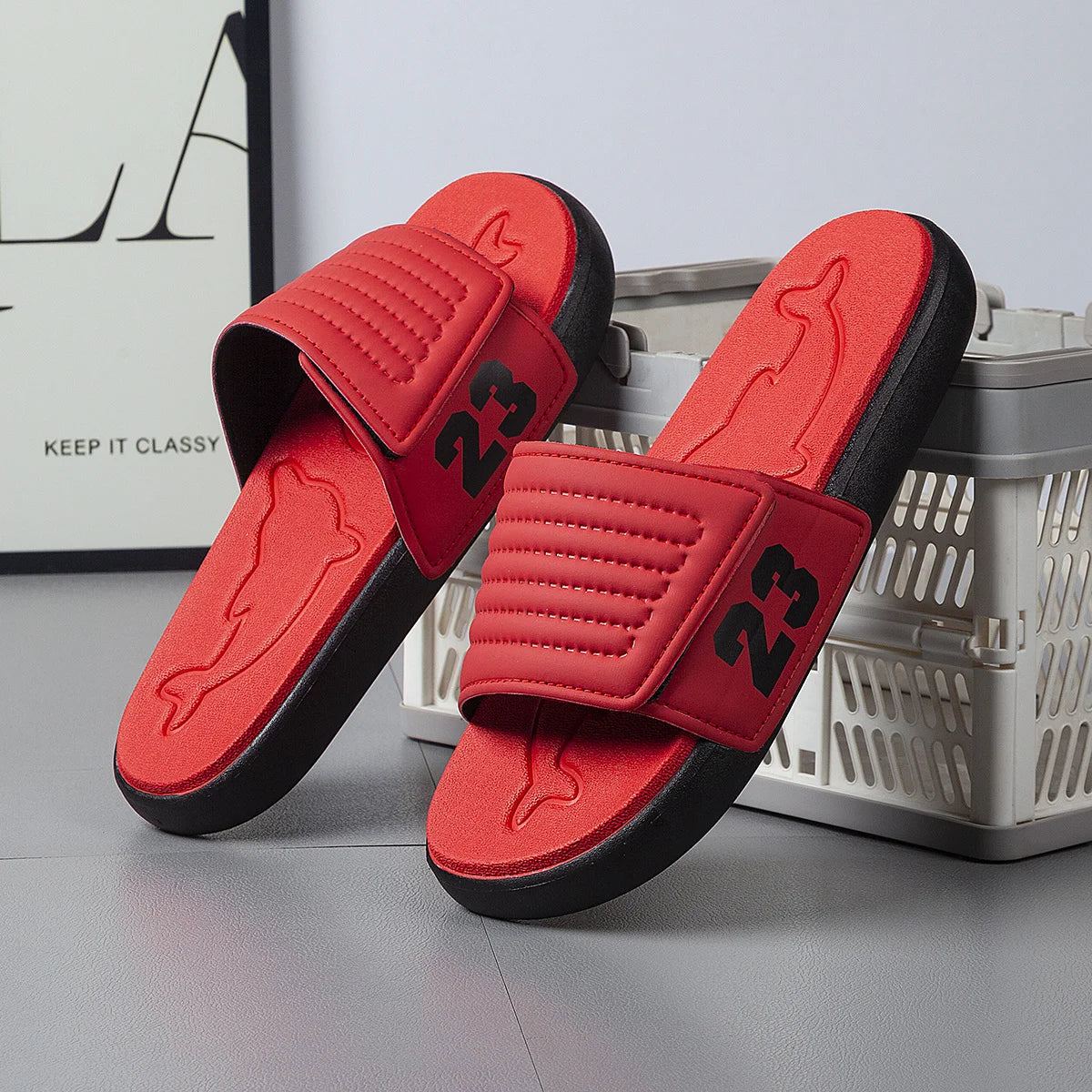 Breathable Summer Flip Flops Men Lightweight Quick Drying Slippers Comfortable Indoor and Outdoor Slides Waterproof Beach Shoes