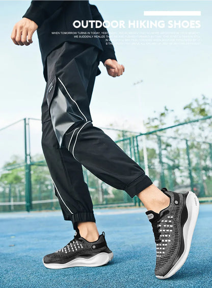 Pánské běžecké boty, sportovní, ležérní, luxusní, módní, lehké, prodyšné, na jogging, pohodlné na chůzi
