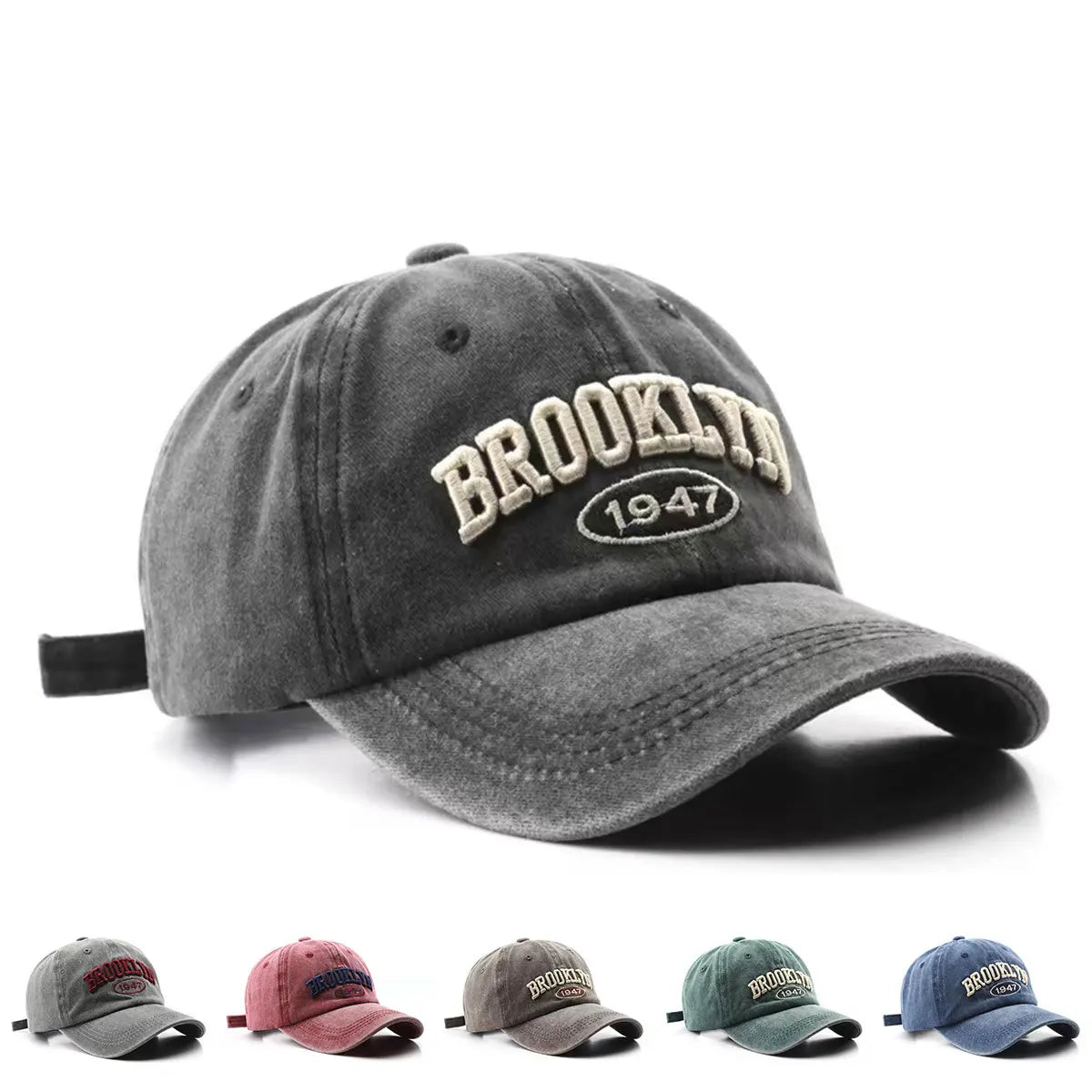Male vintage letter embroidered duckbill cap for outdoor travel, female sun protection and shading, couple baseball cap