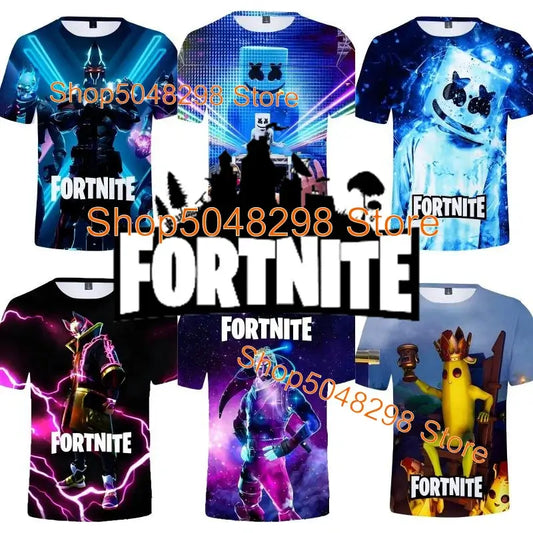 Μπλουζάκι Bushranger Fortnite για παιδιά, 3D εκτύπωση Banana Peely, T-shirt για άνδρες και γυναίκες, Tee Battle Royale Game, καλοκαιρινά τοπ, δώρα γενεθλίων