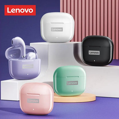 Lenovo LP40 Pro Wireless Bluetooth 5.0 Earbuds – HiFi Stereo Sound, Low Latency Gaming TWS Earphones with HD Call Mic & Charging Case