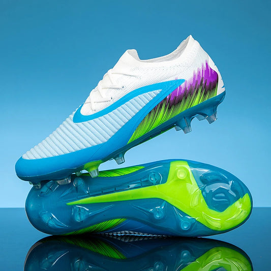 New Men's Football Boots Cleats Shoes Soccer Long Spikes FG Ultralight Training Soccer Shoes Non-Slip Outdoor Match Drop Shipping