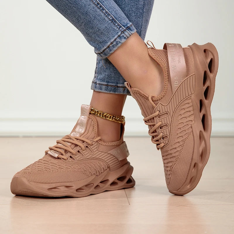 Zapatillas deportivas de moda para mujer, zapatillas con plataforma, zapatos planos de primavera-invierno, zapatillas de running para mujer, tallas grandes, 43