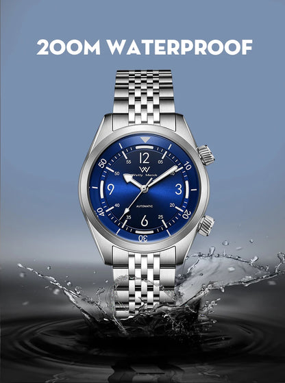 WM Watch Automatic Mechanical Watches Water Resistant Classic Casual Business Man Watch Welly Merck WM089M