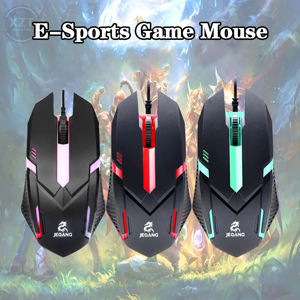USB Wired Mini Gaming Mouse 1000 DPI Optical 3 Button RGB USB Wired Mouse for PC Desktop Laptop Computer Gamer