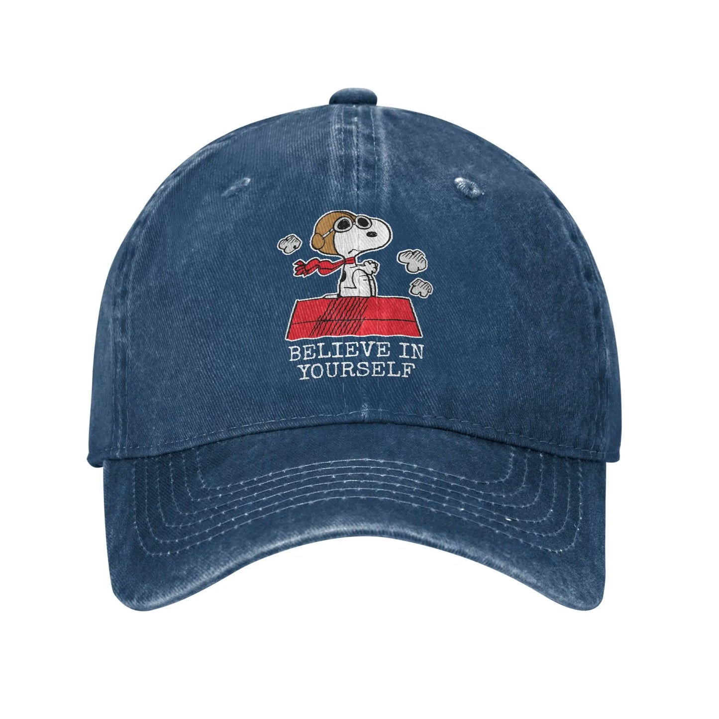 Sleeping Snoopy Baseball Caps Casual Distressed Washed  Snapback Cap Unisex Style Outdoor Summer Adjustable Caps Hat