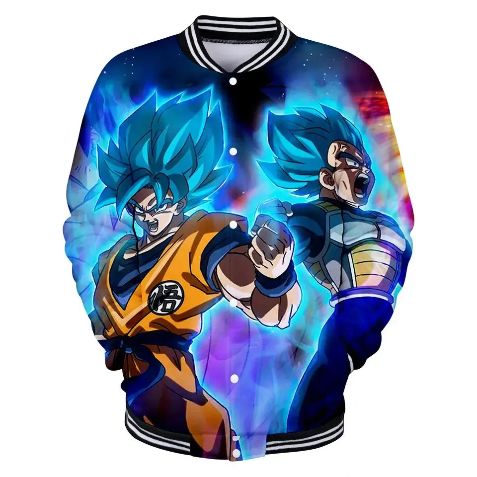 Dragon Ball Goku Kanji Symbol Men Zipper Hoodie Cartoon Japan Anime Women Sweatshirt 2025 New Fashion Children Jackets Coat, équipement gamer Fraquane