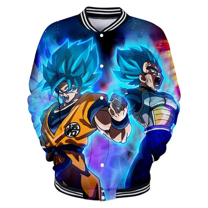 Dragon Ball Goku Kanji Symbol Men Zipper Hoodie Cartoon Japan Anime Women Sweatshirt 2025 New Fashion Children Jackets Coat, équipement gamer Fraquane