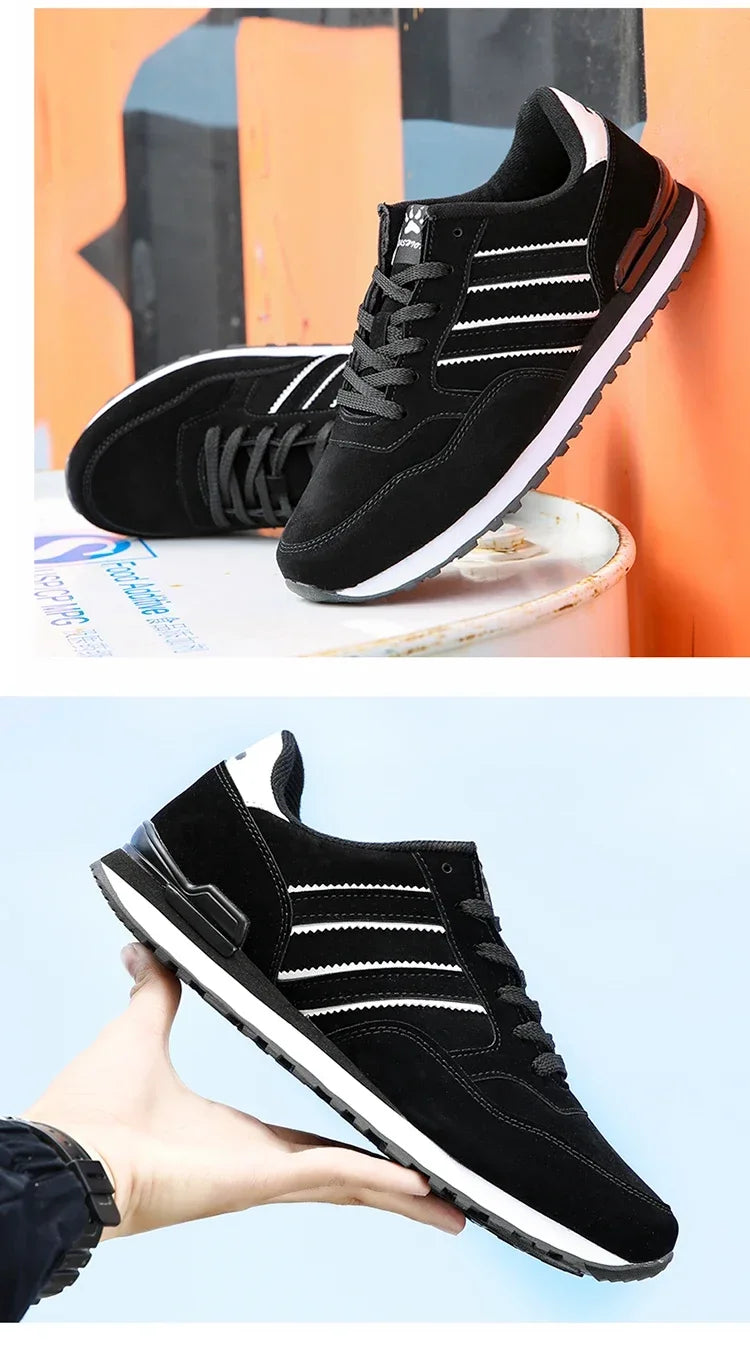 Herren-Sneaker, Leder-Freizeitschuhe, atmungsaktive Herbstschuhe für Herren, flache Herrenschuhe, Herren-Freizeitschuhe