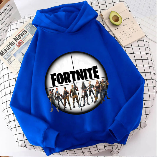 Fortnite Kinder-Hoodies mit Game-Print, Cartoon-Design, bequemes Set, lockere Langarm-Oberteile, Herbst- und Winterkleidung