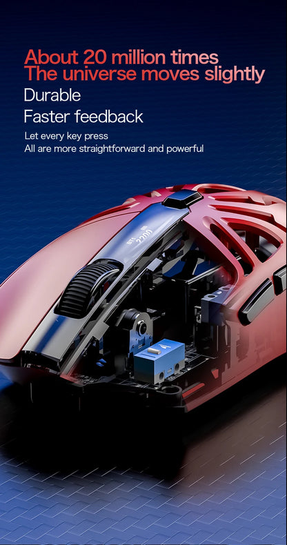 SMAILWOLF M8 Wireless Bluetooth Tri-Mode Mouse Lightweight PAW3311 Gaming RGB Magnetic Charging 12000dpi Gaming Mouse