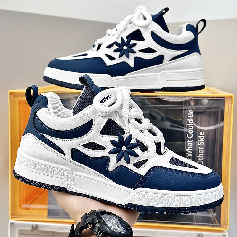 Modne męskie buty streetwear i skateboardowe, luksusowe sneakersy treningowe z oddychającej siateczki, casualowe tenisówki męskie