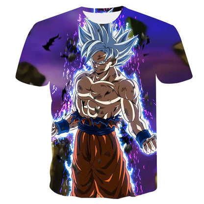 Hot Sale Anime Son Goku Vegeta T-shirt Adult T-shirts Kids Dragon Ball T Shirt Boy Tops Tee Children Clothes Summer Short Sleeve