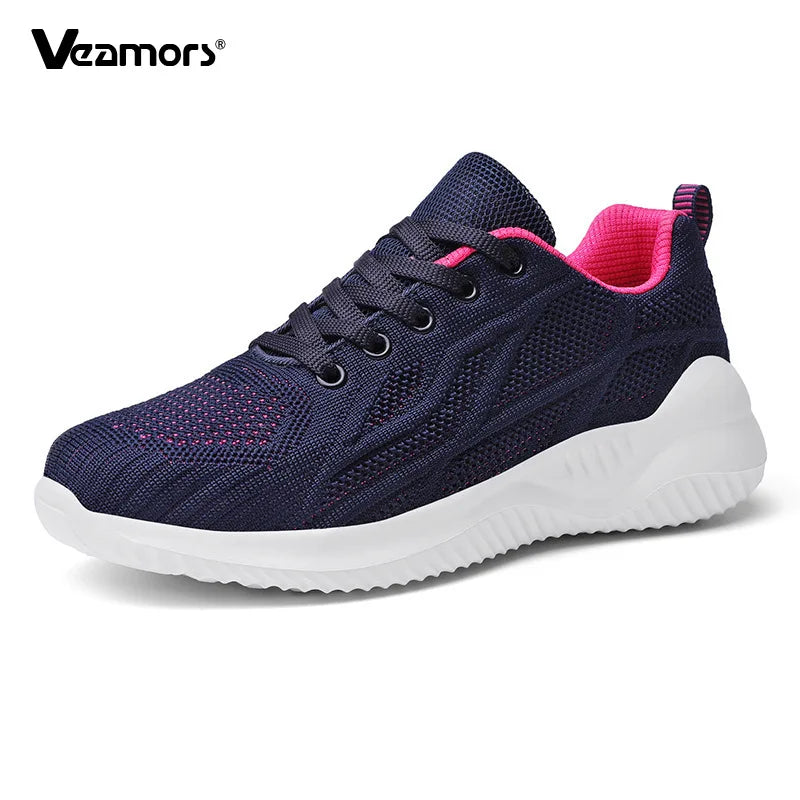 Zapatillas de running para mujer, zapatillas deportivas informales transpirables, ligeras, para gimnasio y deporte al aire libre, cómodas