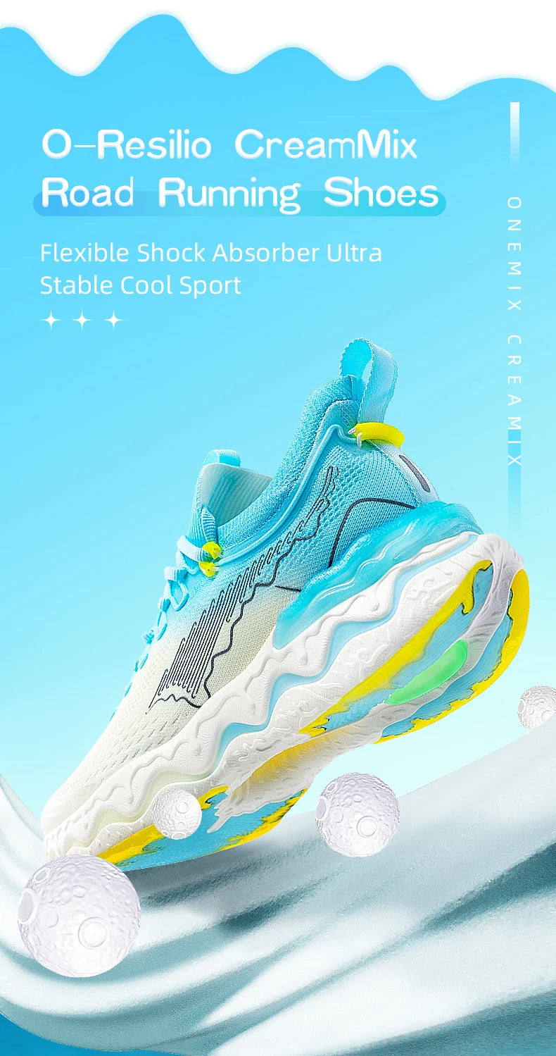 ONEMIX 2024 New Style Color O-Resilio CreamMix Road Running Shoes for Man Lightweight Cushioning Men Training Outdoor Sneakers