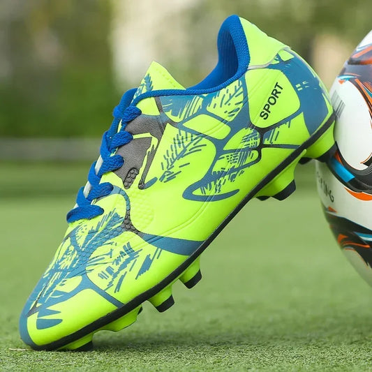 New Men's Kids Soccer Shoes Cleats Ultralight Football Boots Boys Non-Slip Grass Adult Professional Training Shoes Drop Shipping