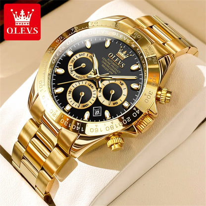 OLEVS 6638 Original Brand Classic Man Watch Luxury Automatic Mechanical Wrist Watches for Men Chronograph Waterproof Men's Watch
