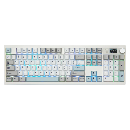 EPOMAKER QK108 QMK/VIA Full-Sized ANSI US Layout Wired/BT/2.4Ghz Wireless Mechanical Keyboard RGB Backlight with 8000mAh Battery
