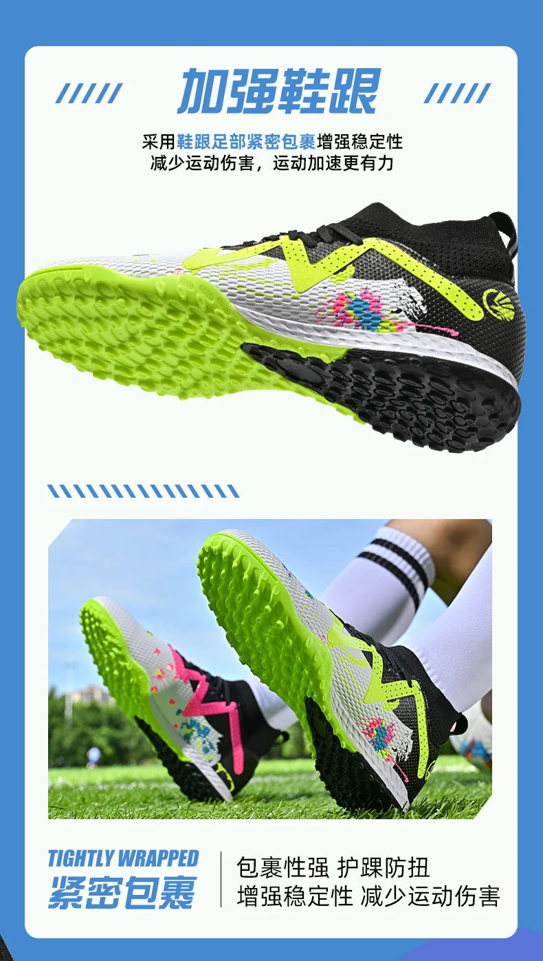 Scarpe da calcio TF da uomo, professionali e confortevoli, di alta qualità, scarpe da calcetto da uomo per adulti, casual e ultraleggere