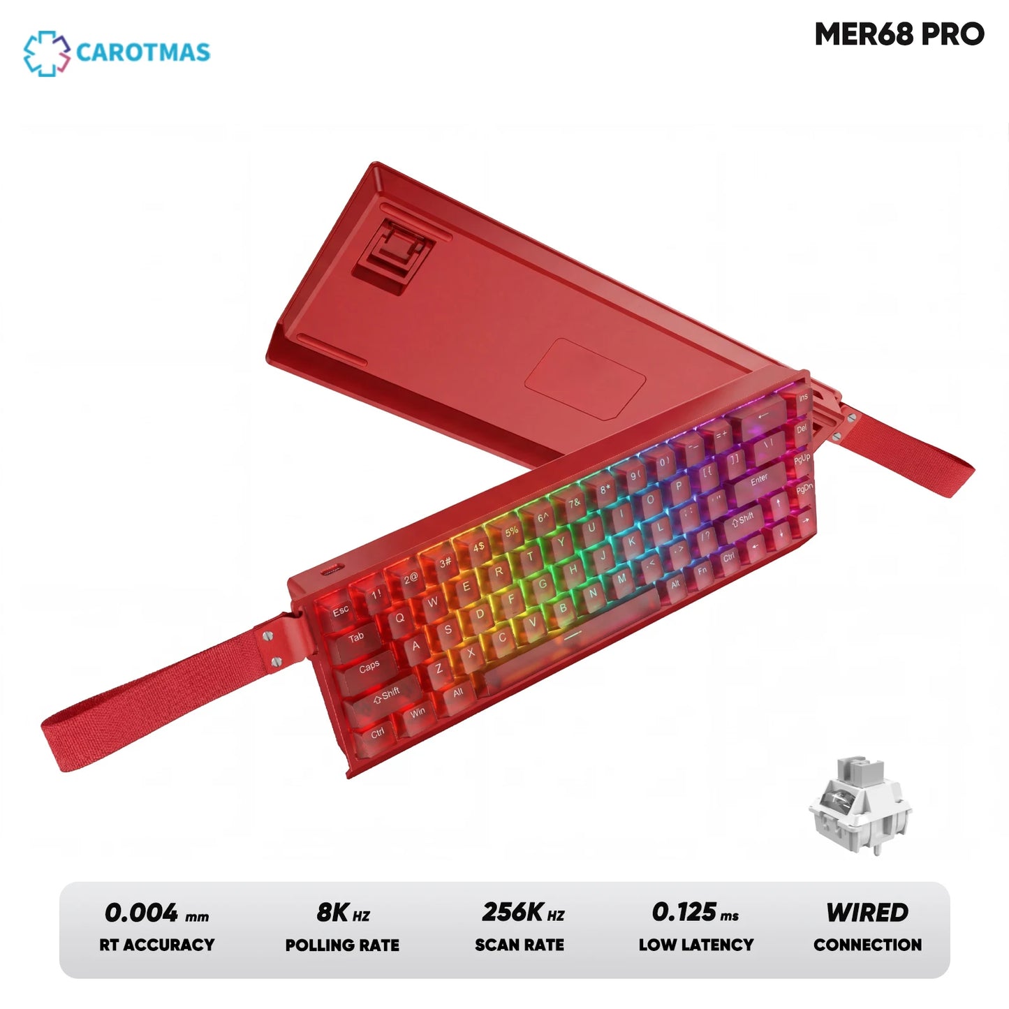IROK Carotmas Mercury68 Mercury 68 Mercury68 Pro Mercury68 Max RT 0.001mm 8K Teclado mecánico magnético gaming con cable para gamers