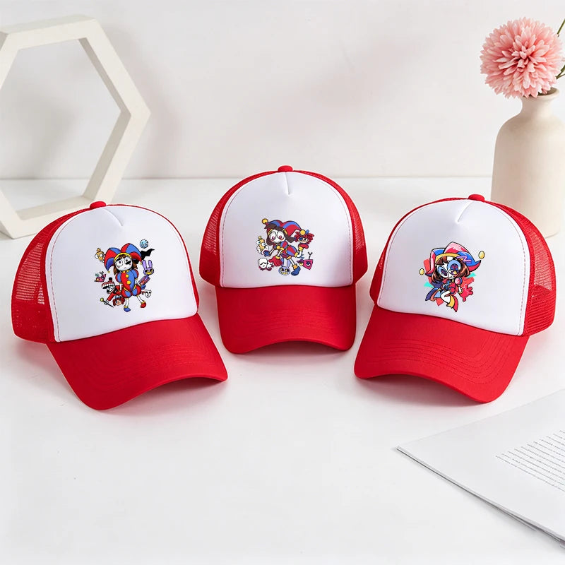Casquette de baseball « The Amazing Digital Circus » pour adulte, imprimé anime, style athleisure estival pour étudiants, ajustable, chapeau de soleil mignon, cadeau