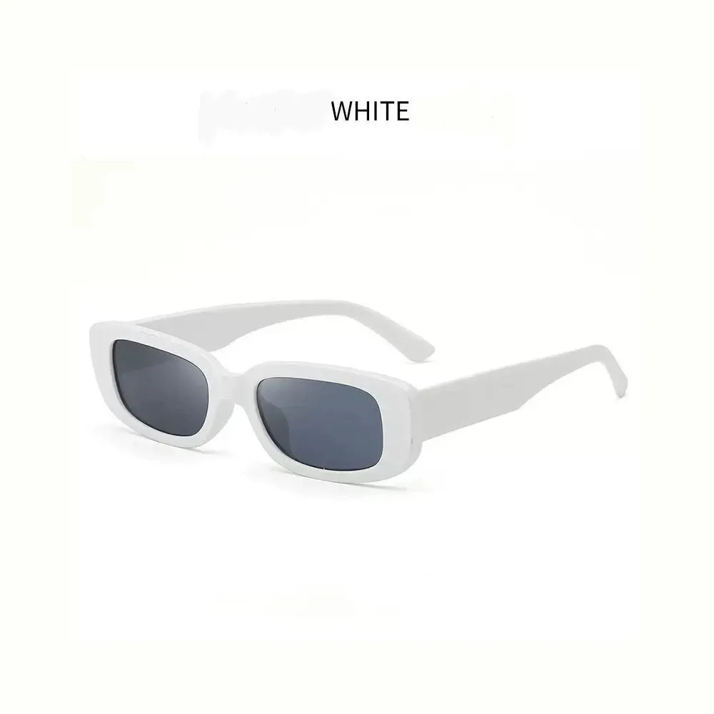 1-10pcs Small Rectangle Party Sunglasses White Black Vintage Narrow Square Y2K Glasses for Women Men