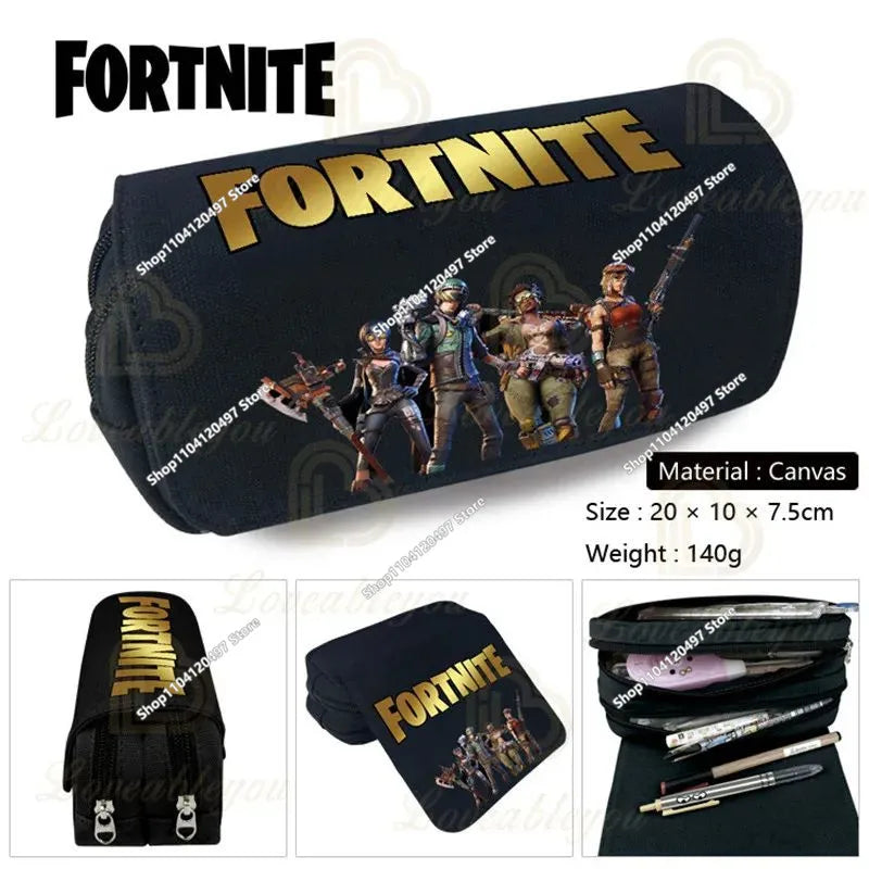 New Fortnite Pencil Case Cartoon Figure Printed Pencil Bags Cute Pencil Cases Boys School Supplies Children Birthday Gifts