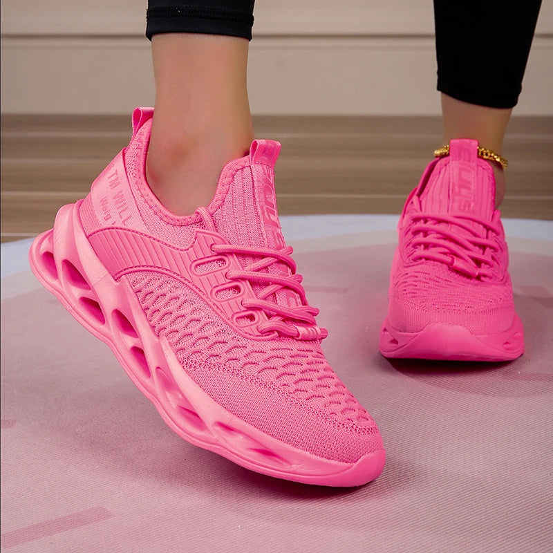 Zapatillas deportivas de moda para mujer, zapatillas con plataforma, zapatos planos de primavera-invierno, zapatillas de running para mujer, tallas grandes, 43
