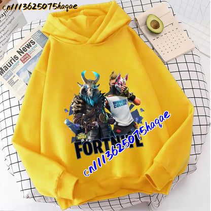 FORTNITED Children Long-sleeved Girls Boy Streetwear Boys Baby Hoodies Pullover Sweatshirt  Anime Fashion Kid Clothing Tops Gift
