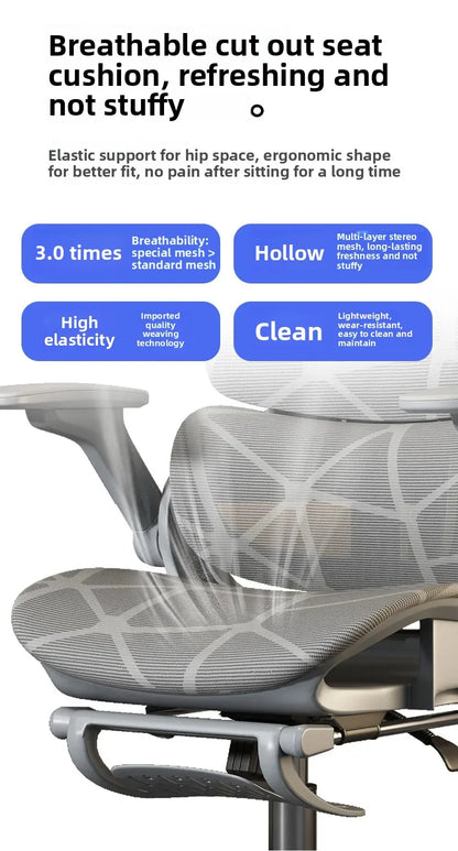 Air Titan Full Mesh Ergonomic Office Gaming Chair with Three Zone Lumbar Support, Ventilated Computer Desk Chair for Students, Work & Gaming