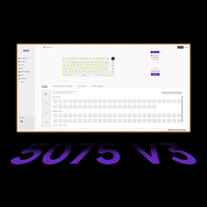 Akko 5075 V3 HE Magnetic Keyboard 75% Custom Mechanical Gaming Keyboard Rapid Trigger 0.005mm 8K Polling Rate ARGB