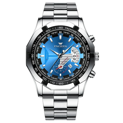 BINBOND Orginal Quartz Wristwatches For Men Luxury Luminous Waterproof Auto Date Men's Watch Stainless Steel Reloj Free Ship