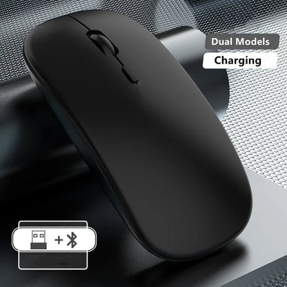 Wireless Mouse Rechargeable Dual Modes Bluetooth-compatible 2.4G USB Computer Mice For Laptop iPad Tablet Notebook Gaming Mouse
