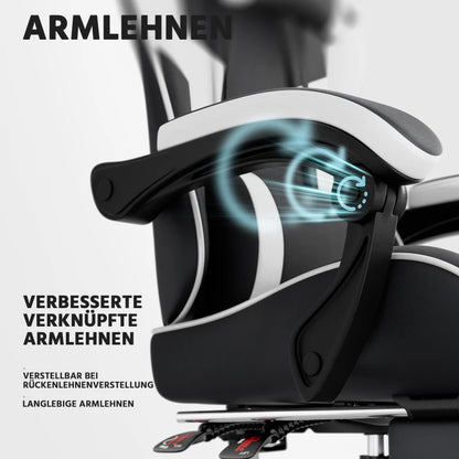 Gaming chairs, office chairs, desk chairs, and swivel chairs. Made with breathable fabric, equipped with 360° swivel casters and seats for easy movement, and featuring soft and comfortable cushions.
