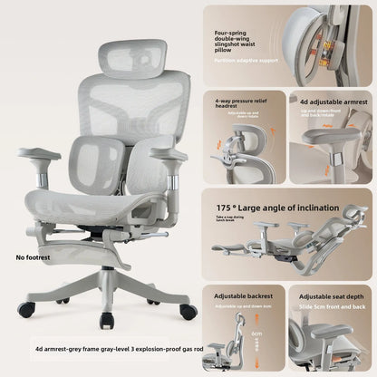 S950 Ergonomic Office Chair Adjustable Computer Chair, Gaming Chair with Lumbar Support, Comfortable Study Chair for Home Office & Work