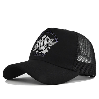 Mode Frühjahr/Sommer Bedruckte Netz-Baseballkappe, atmungsaktiv, Gorras, mit individuellem LOGO für Männer, Frauen und Paare, Schirmkappe, Casquette