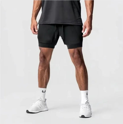 Calções Duplos Estampados Dragon Ball Majin Buu GOKU — Periféricos Gaming, Estilo Desportivo Americano, Confortáveis, Soltos e Respiráveis para Homem, Verão