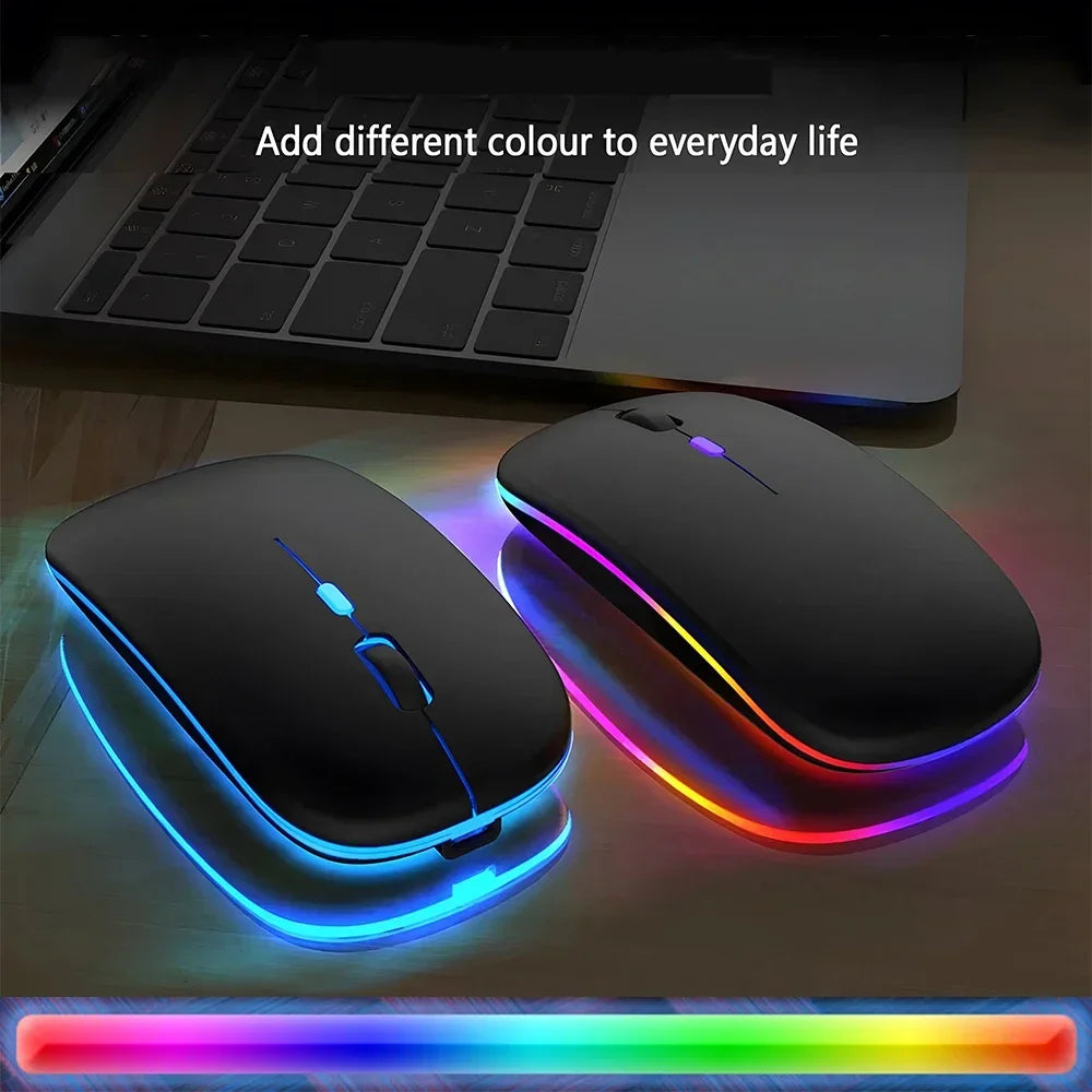 Wireless Mouse Rechargeable Dual Modes Bluetooth-compatible 2.4G USB Computer Mice For Laptop iPad Tablet Notebook Gaming Mouse