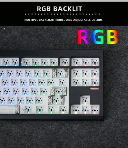 ZUOYA GMK87L Mechanical Keyboard KIT Gasket Structure VIA /Qmk Programmable Hot-Swap Three Mode Wireless RGB Keyboard KIT