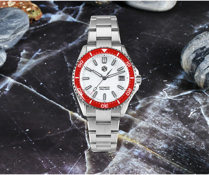 San Martin 2025 New Enamel Dial Full Luminous 39mm Dive Watch Luxury Men Watch NH35 Automatic Mechanical Waterproof 200m SN0129