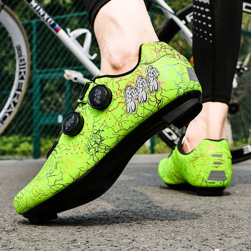 Scarpe da ciclismo professionali per bici da strada da uomo da gara con chiusura automatica, scarpe da ciclismo da donna con tacchetti SPD