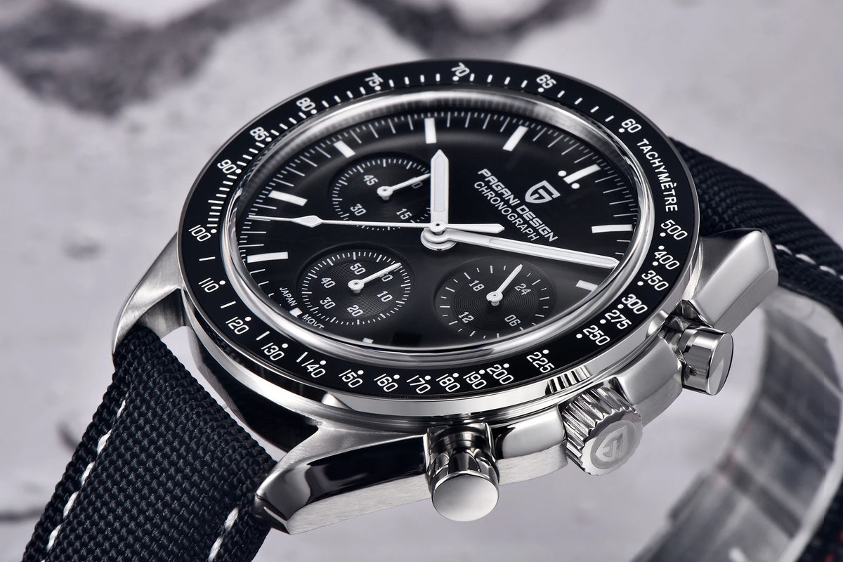 PAGANI DESIGN Nouvelle CK2988 Moon Watches Montre rétro de luxe à quartz pour homme Verre saphir Chronographe de vitesse Montre-bracelet pour homme