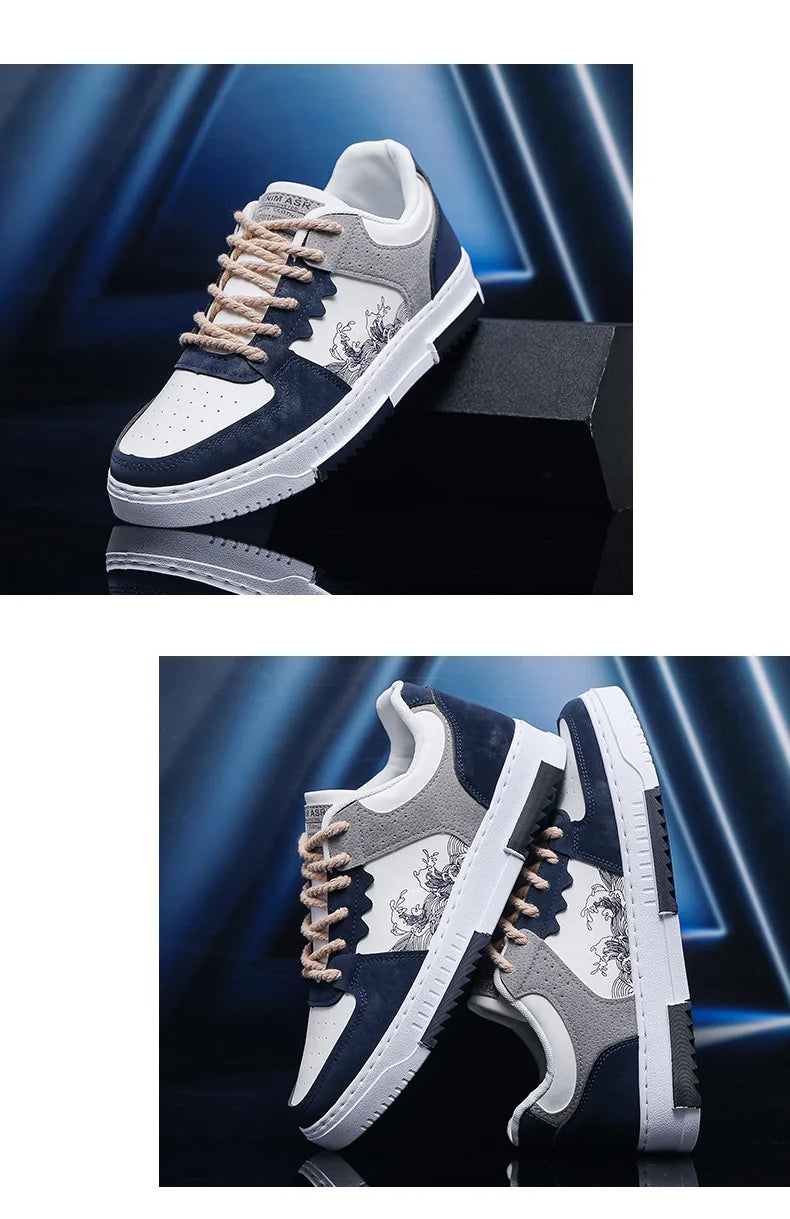 Pantofi casual noi de toamnă pentru bărbați, pantofi plat, respirabili, pentru exterior, adidași cu șireturi la modă, pantofi sport confortabili și la modă pentru bărbați, Zapatillas